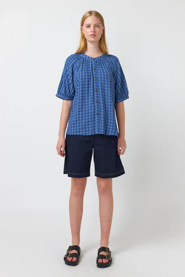 Kate Sylvester | Shadow Blouse | Blue | Palm Boutique