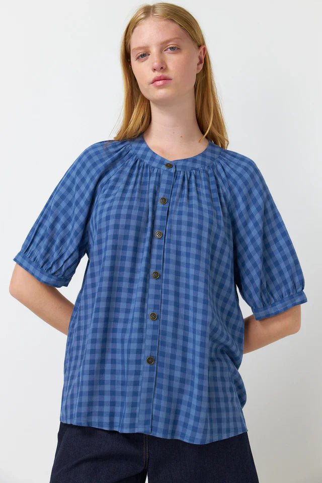 Kate Sylvester | Shadow Blouse | Blue | Palm Boutique