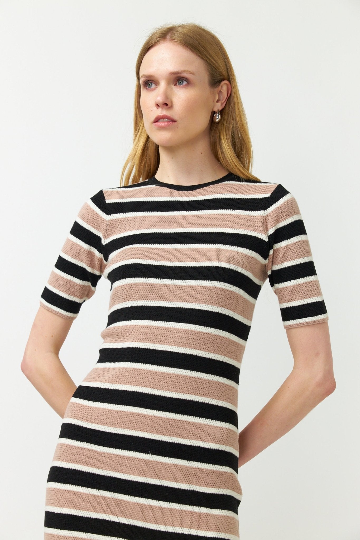 Kate Sylvester | Stripey Dress | Black Sand | Palm Boutique