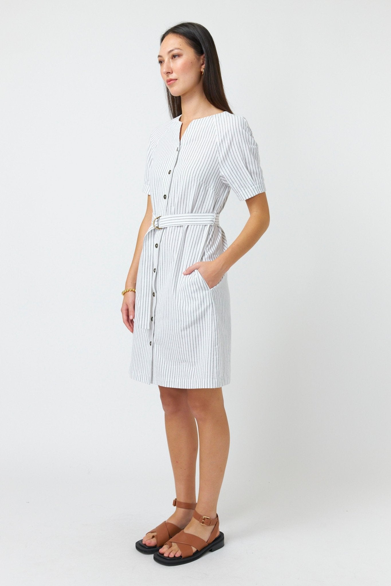 Kate Sylvester | Summer Stripe Dress | White | Palm Boutique