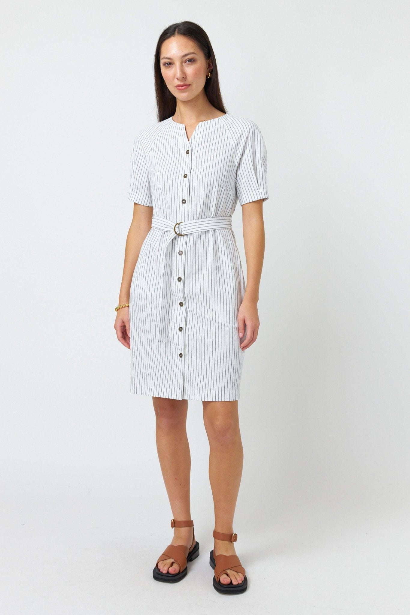 Kate Sylvester | Summer Stripe Dress | White | Palm Boutique