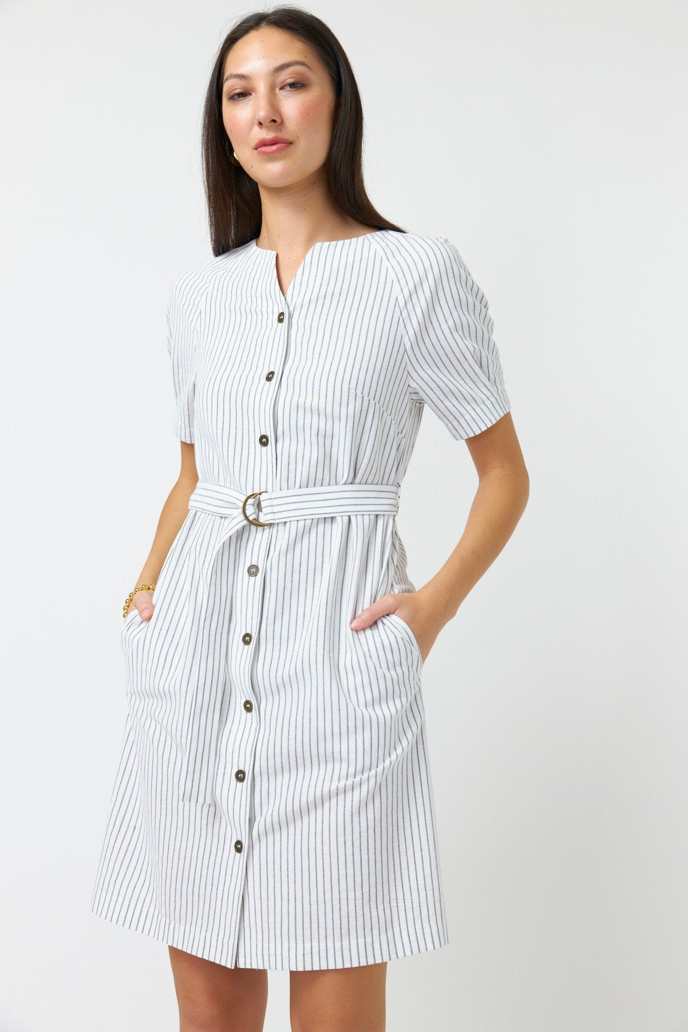 Kate Sylvester | Summer Stripe Dress | White | Palm Boutique