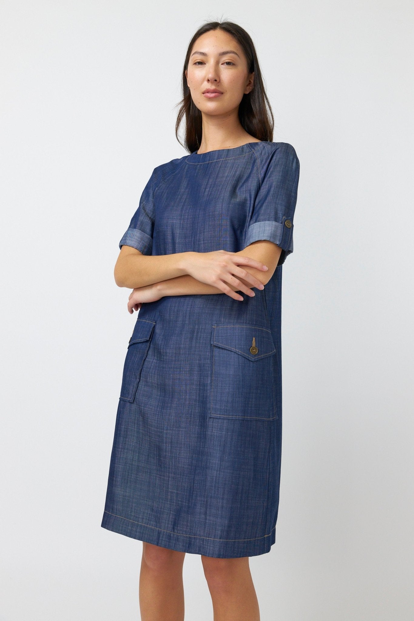 Kate Sylvester | Traveller Sack Dress | Chambray | Palm Boutique