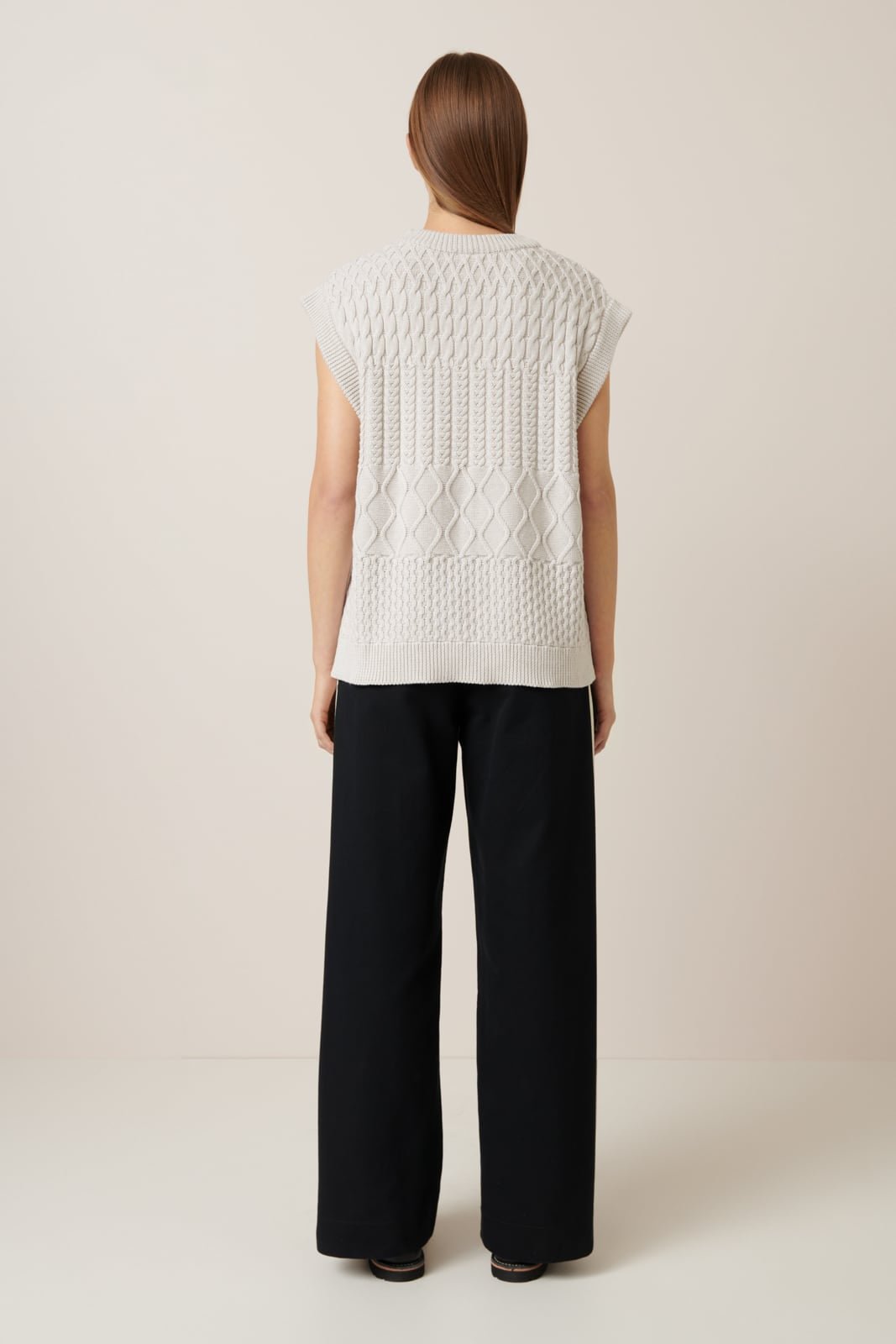 kowtow | Aran Vest | Oat Melange | Palm Boutique