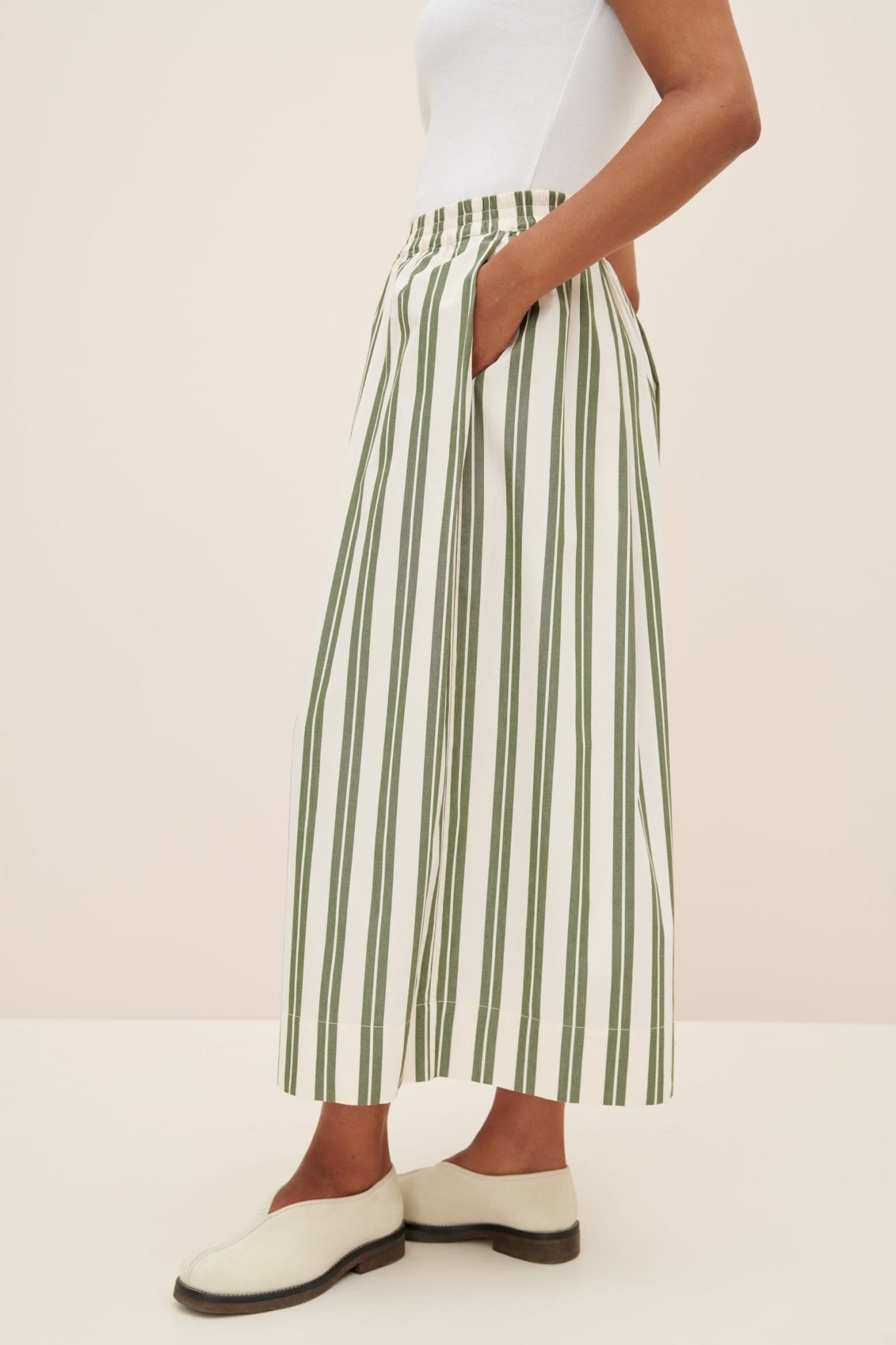 kowtow | Athena Pant | Forest Stripe | Palm Boutique