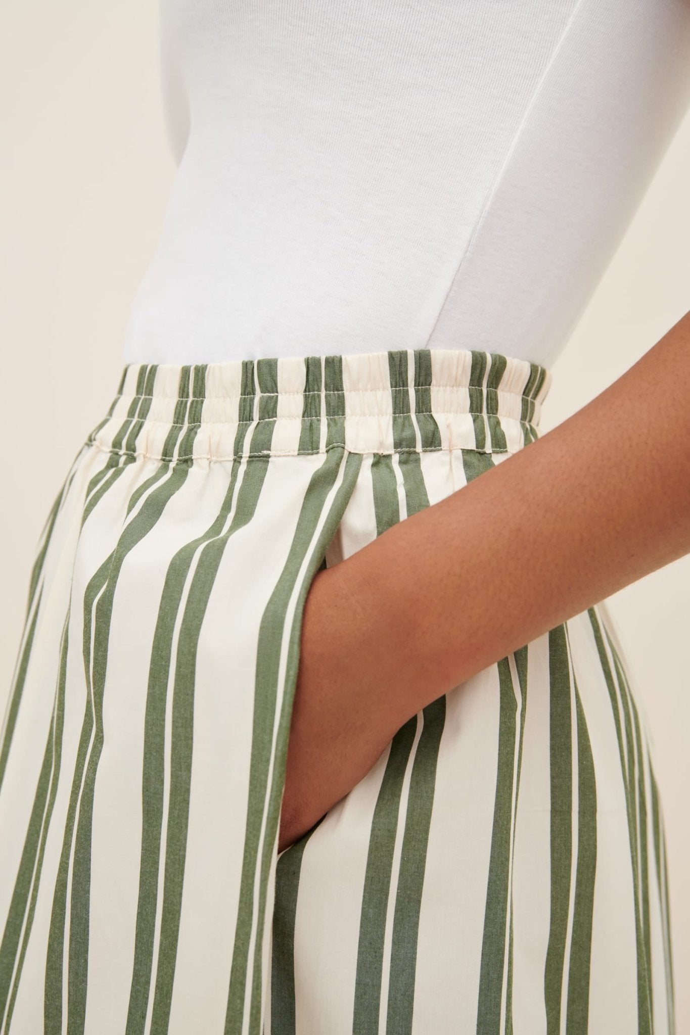 kowtow | Athena Pant | Forest Stripe | Palm Boutique