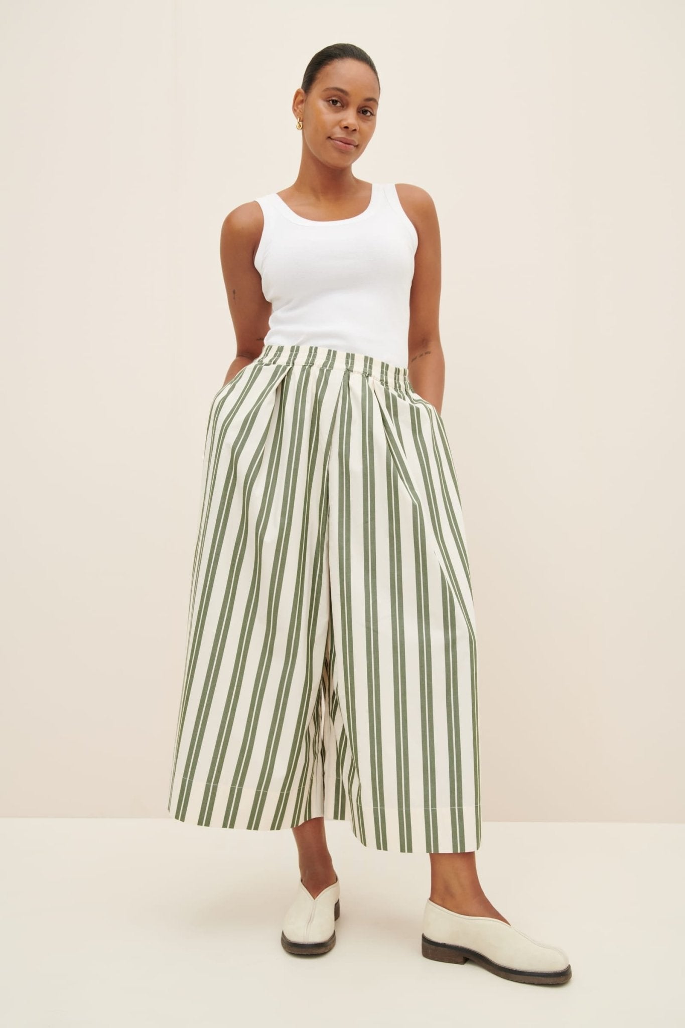 kowtow | Athena Pant | Forest Stripe | Palm Boutique