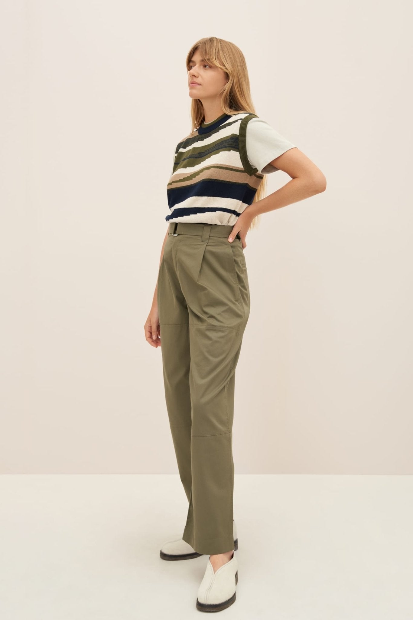 kowtow | Atlas Pant | Vetiver | Palm Boutique