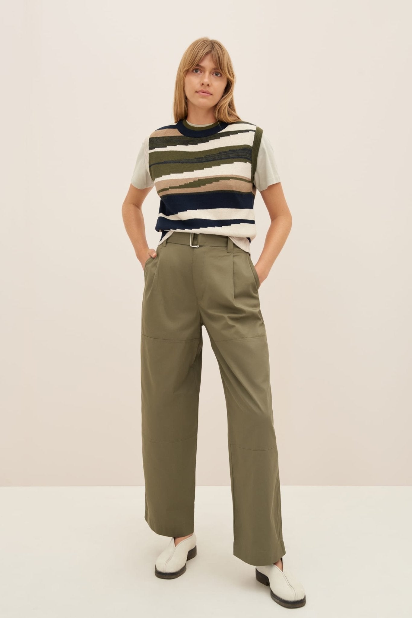 kowtow | Atlas Pant | Vetiver | Palm Boutique