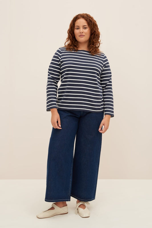 kowtow | Breton Top | Navy Breton | Palm Boutique