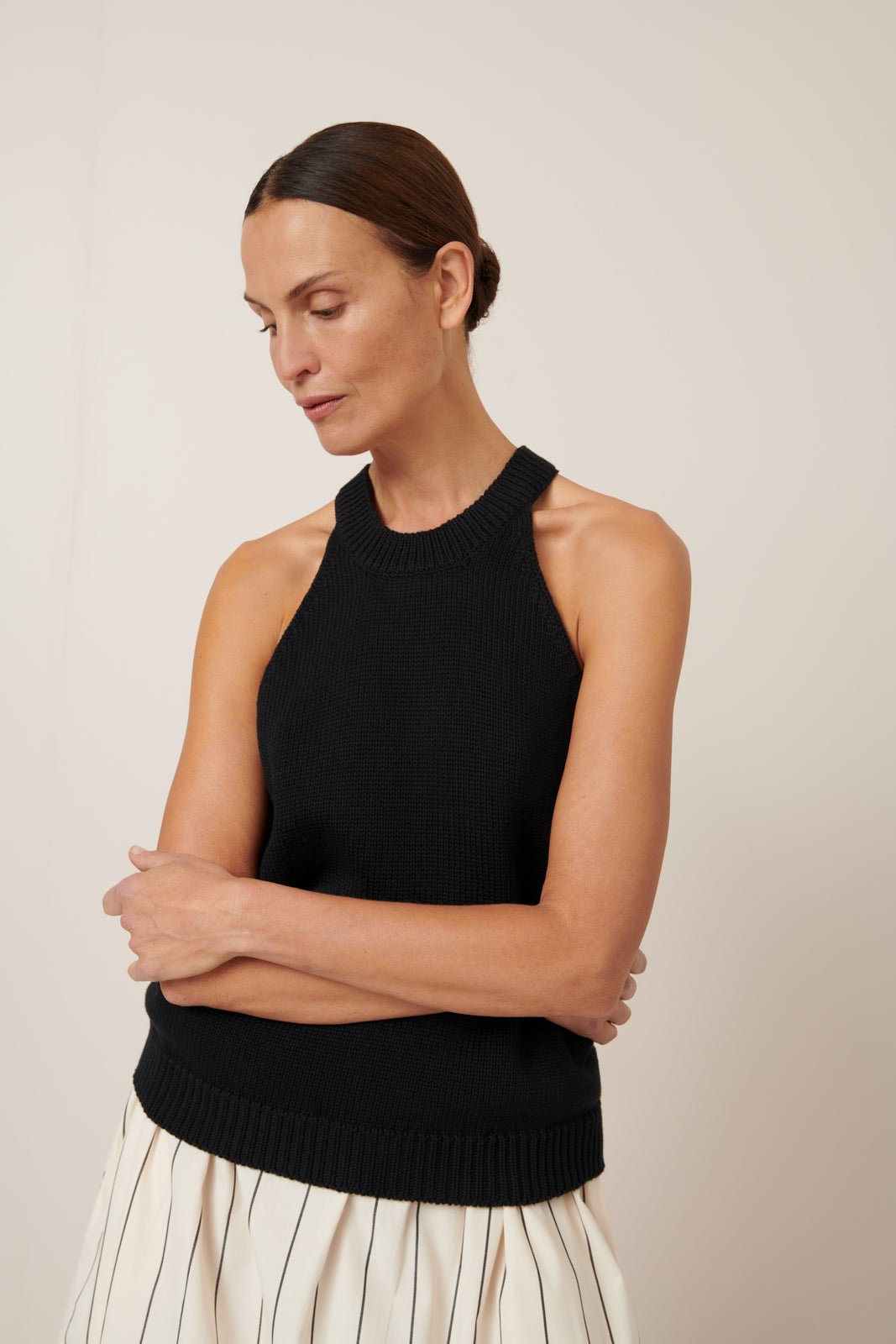 kowtow | Ebony Singlet | Black | Palm Boutique