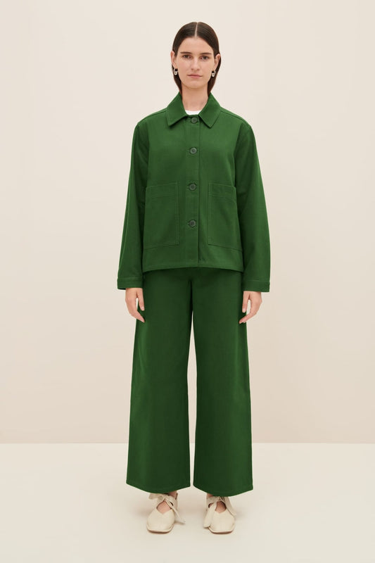 kowtow | Felix Jacket | Green Denim | Palm Boutique