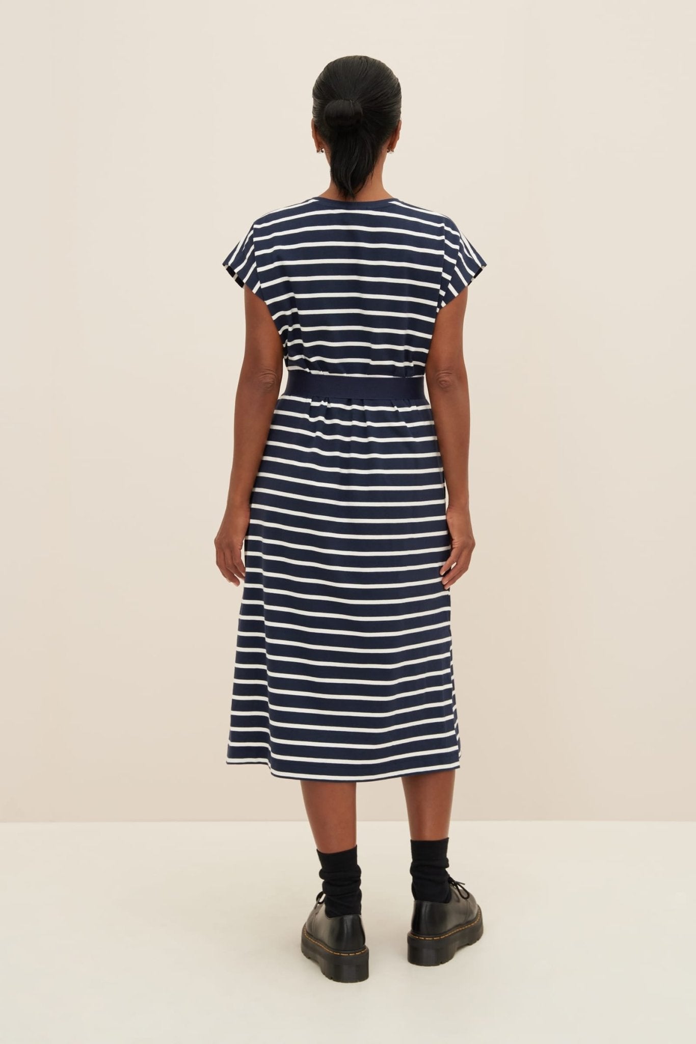 kowtow | Form Dress | Navy Breton | Palm Boutique