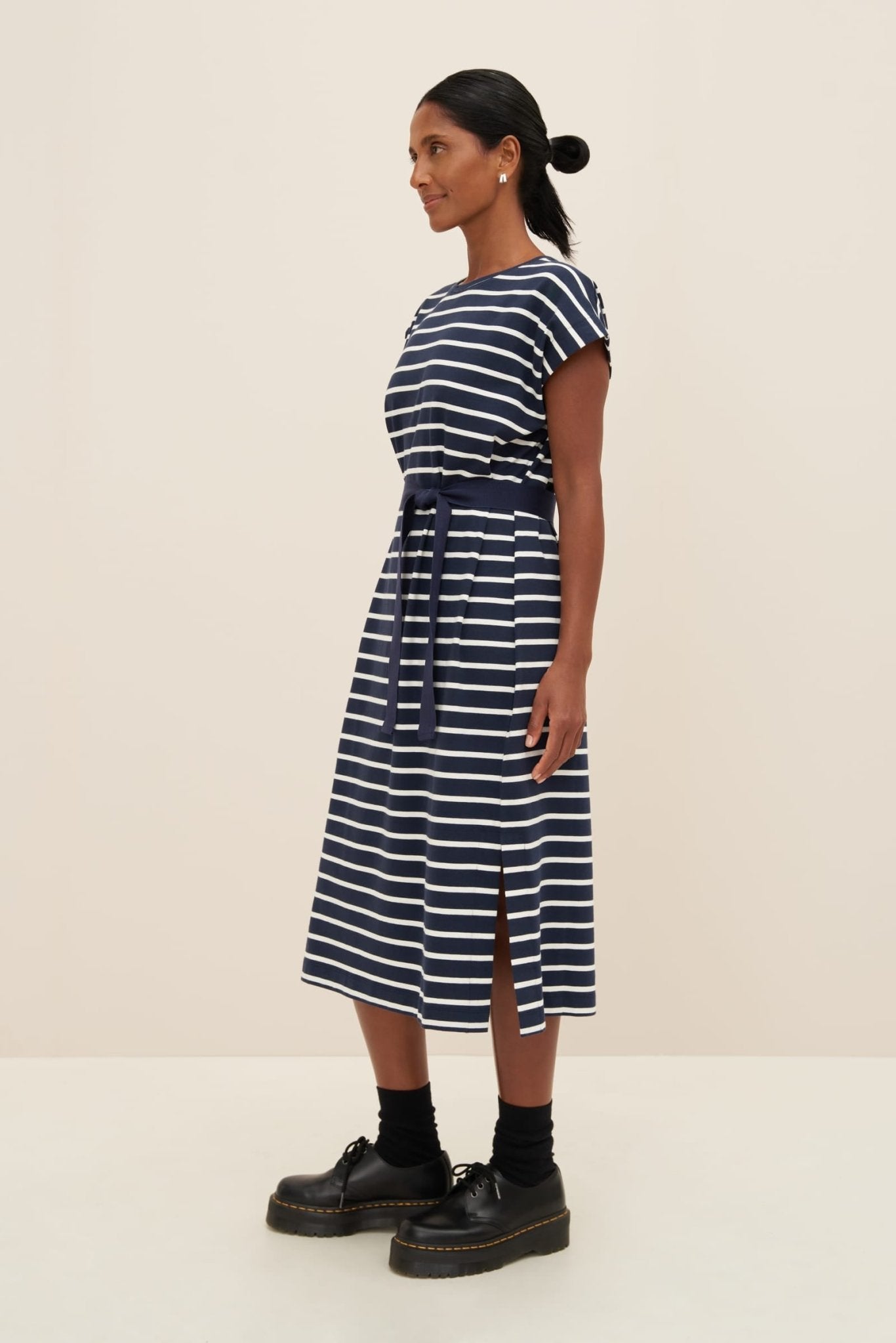 kowtow | Form Dress | Navy Breton | Palm Boutique