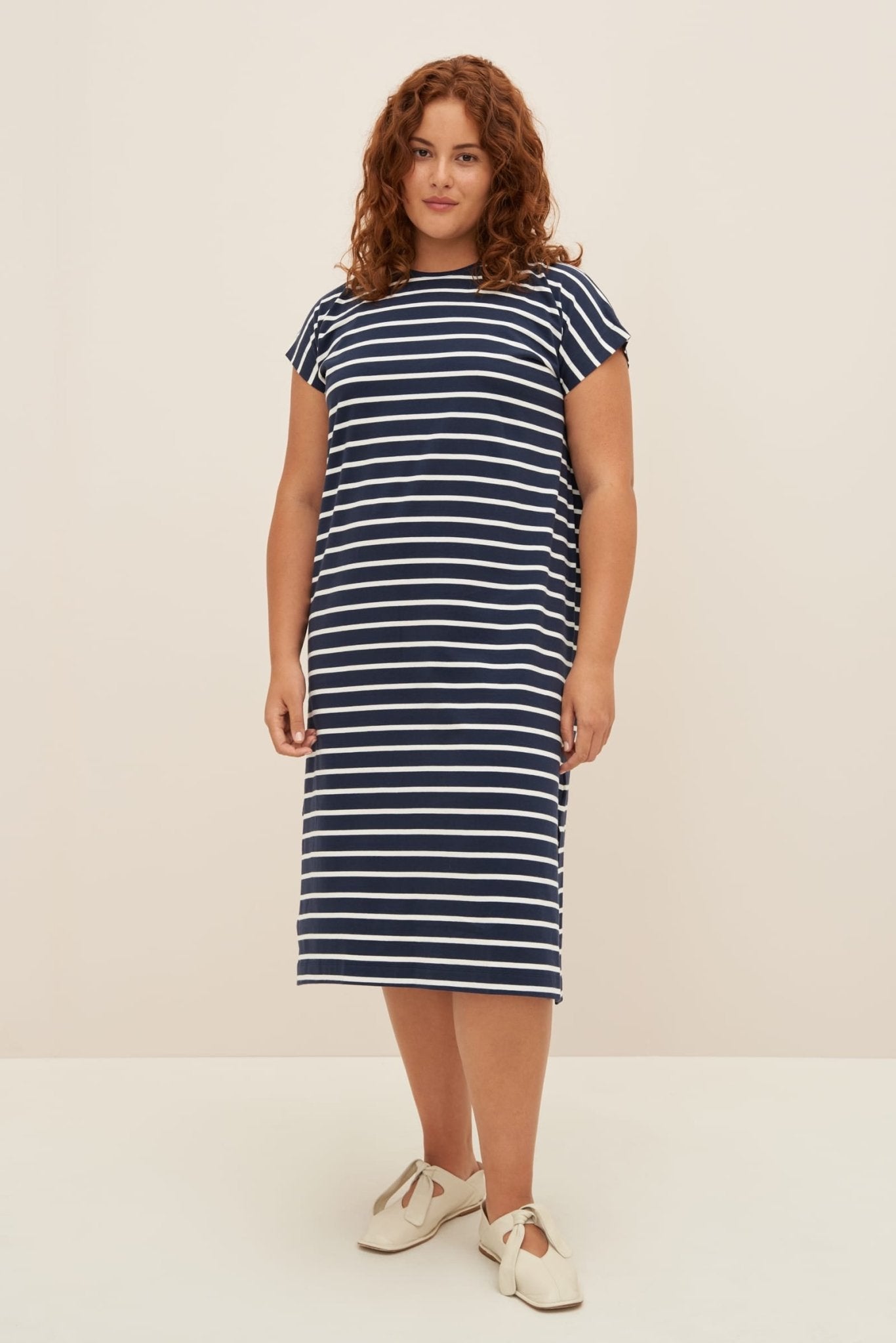 kowtow | Form Dress | Navy Breton | Palm Boutique