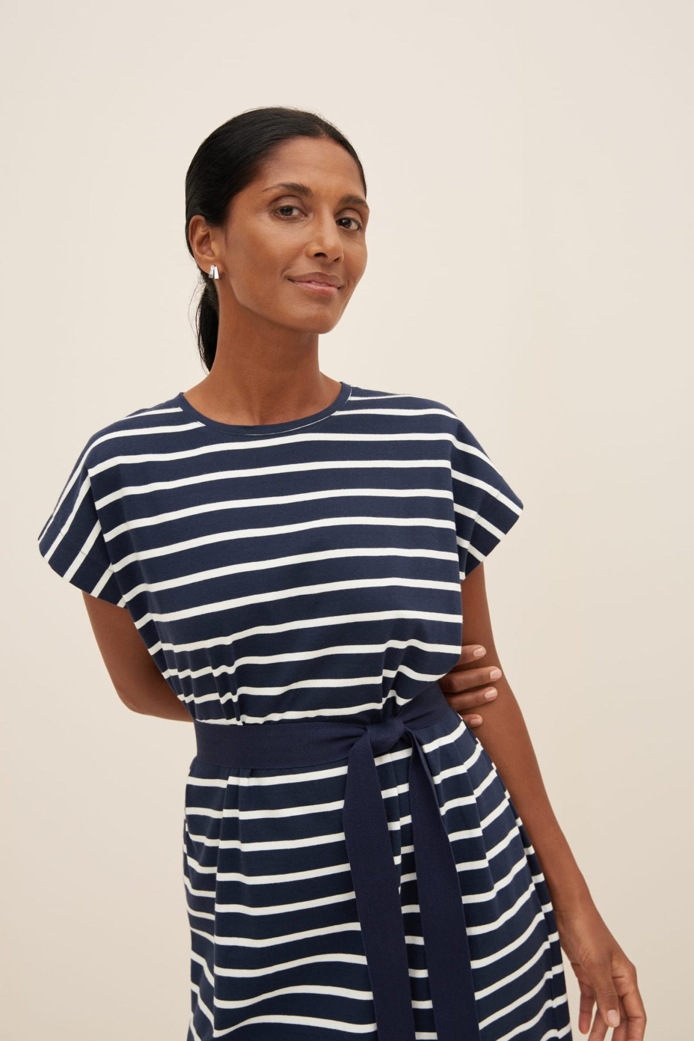 kowtow | Form Dress | Navy Breton | Palm Boutique