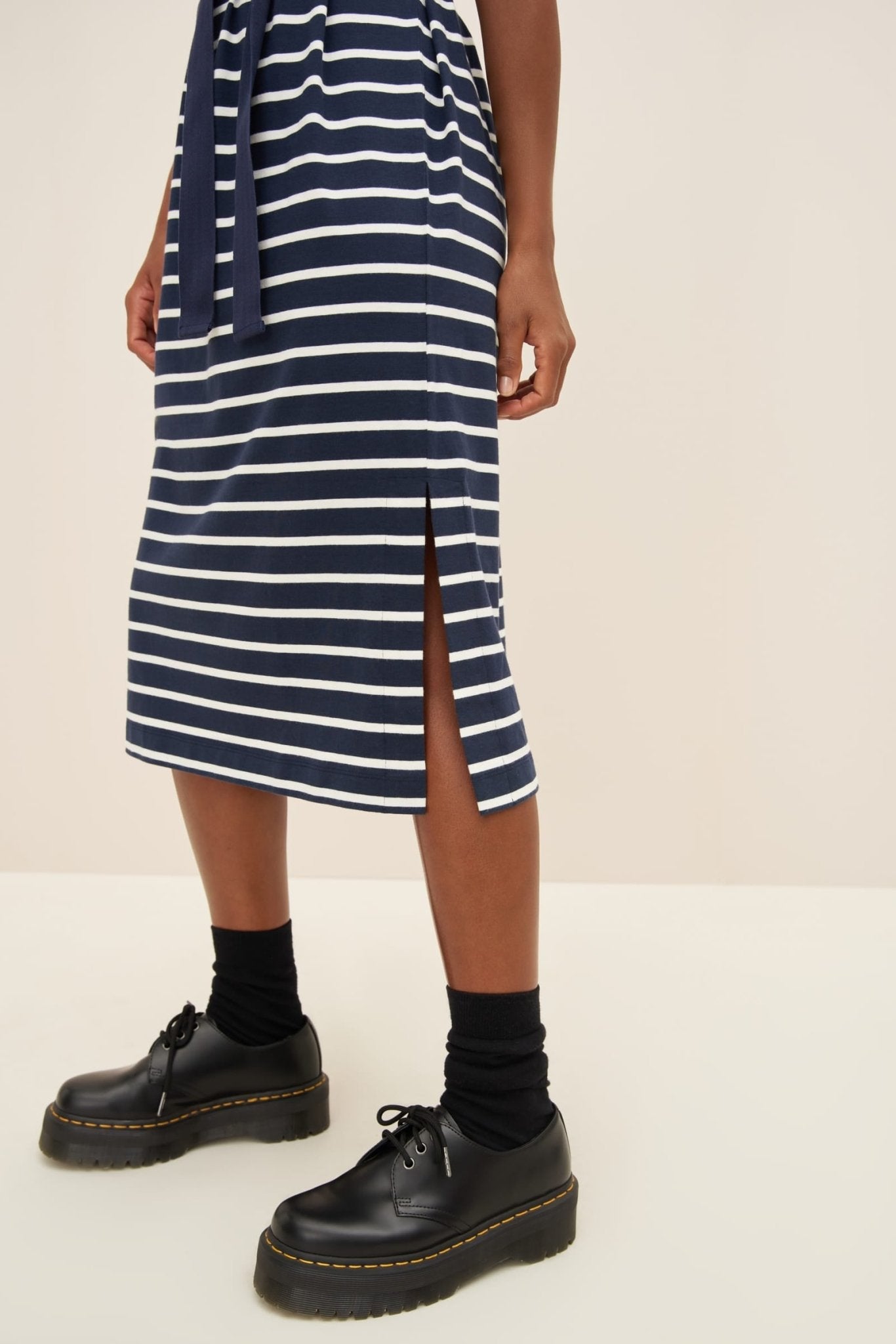 kowtow | Form Dress | Navy Breton | Palm Boutique