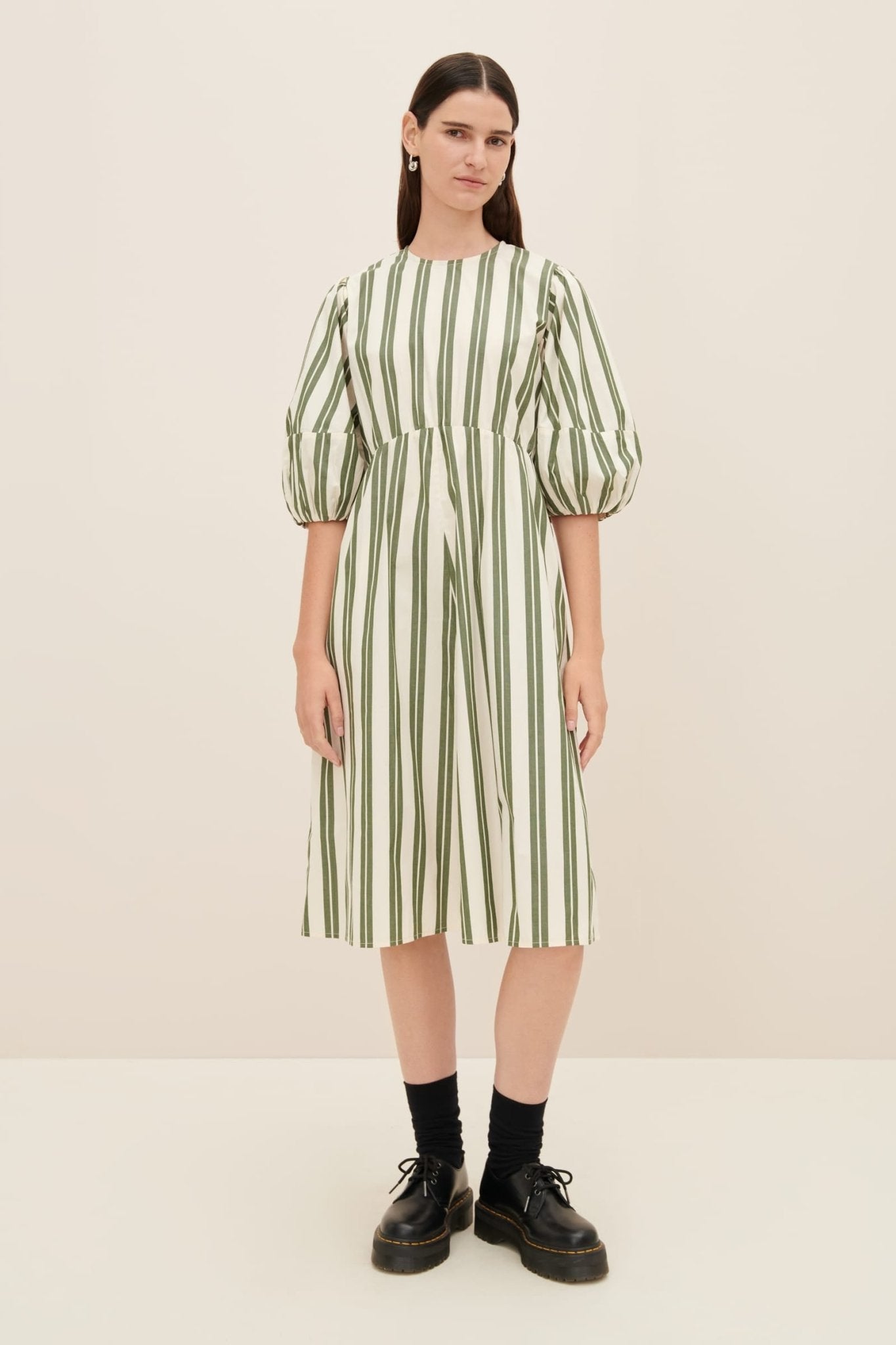 kowtow | Joan Dress | Forest Stripe | Palm Boutique