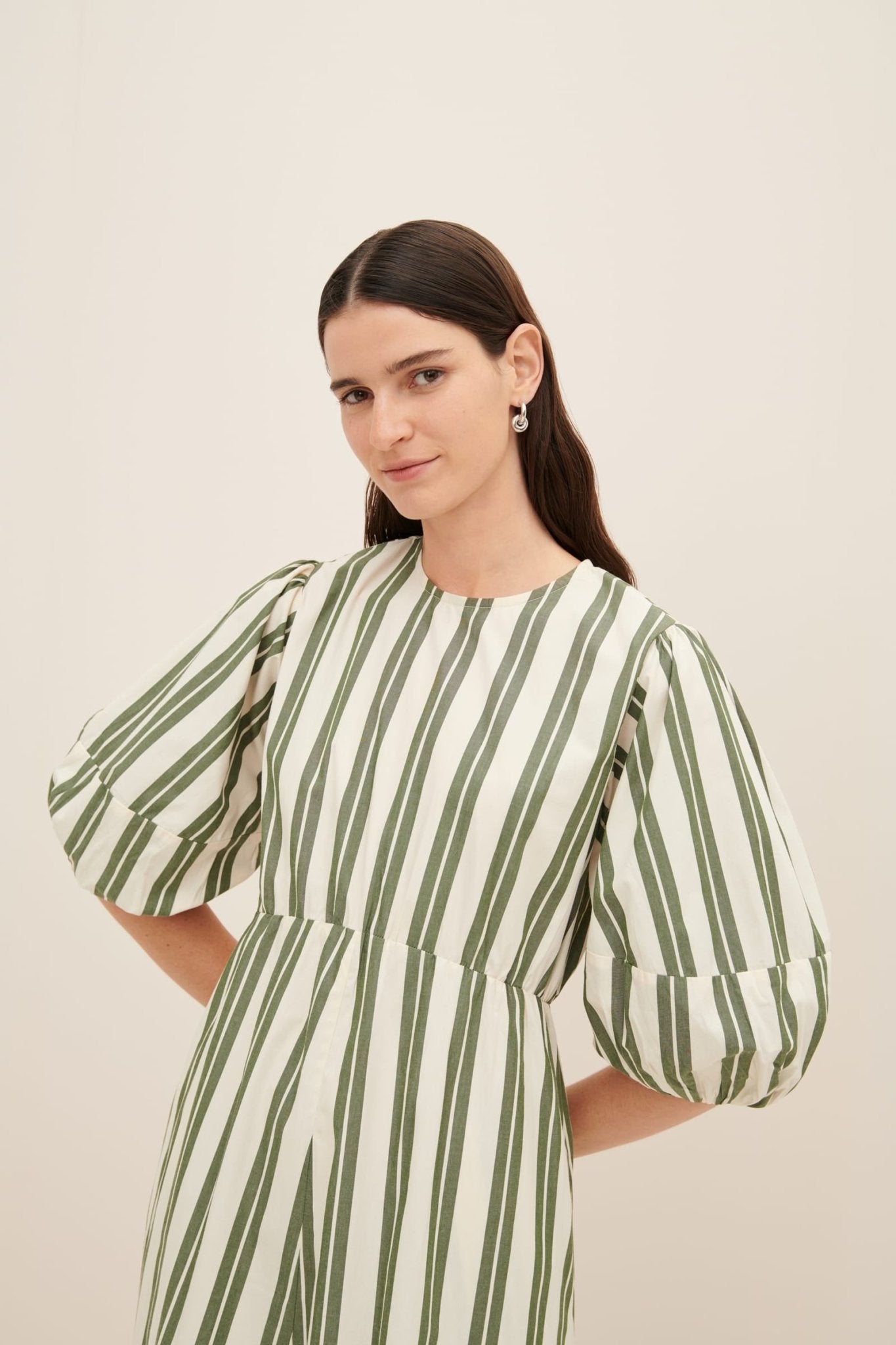 kowtow | Joan Dress | Forest Stripe | Palm Boutique