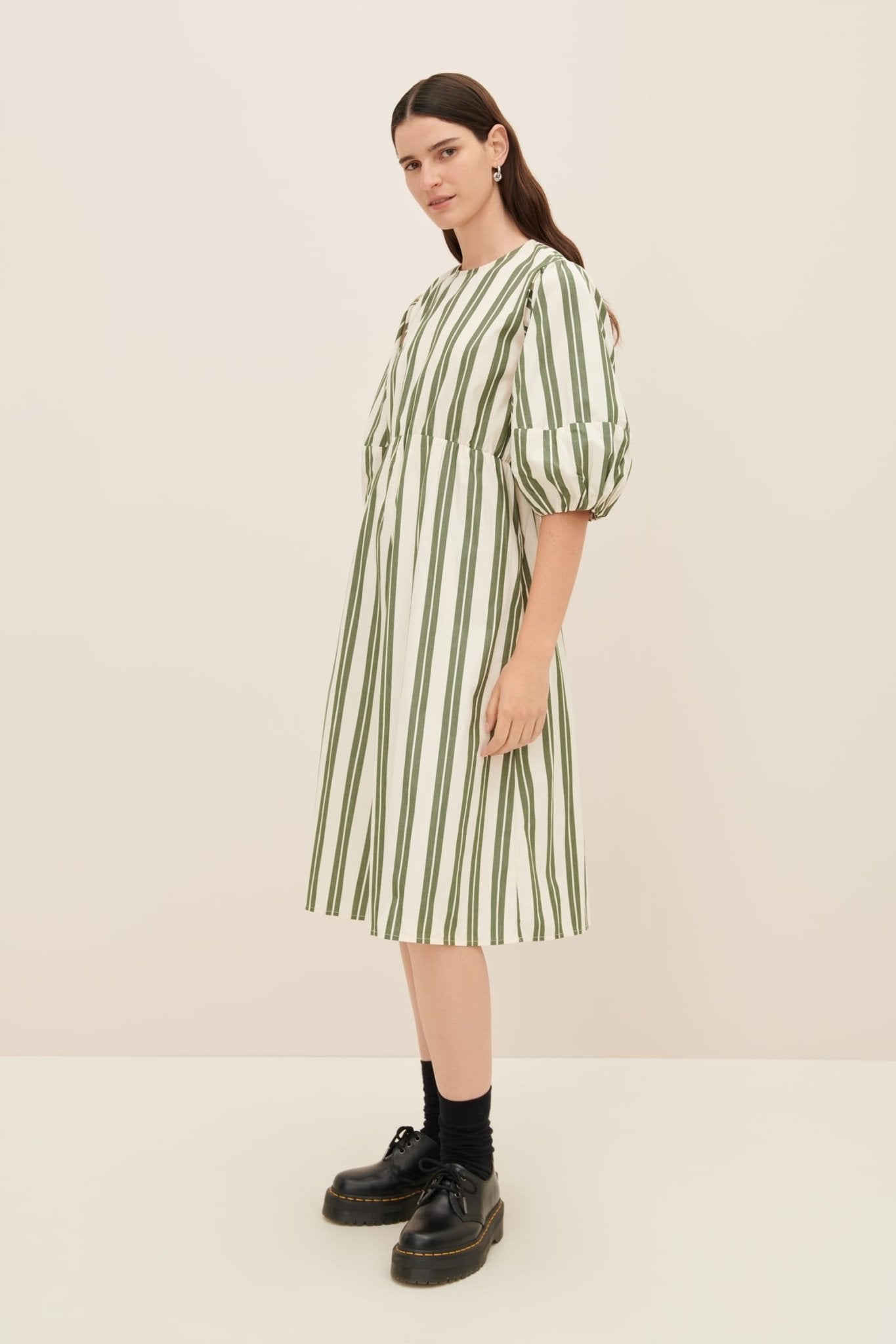 kowtow | Joan Dress | Forest Stripe | Palm Boutique