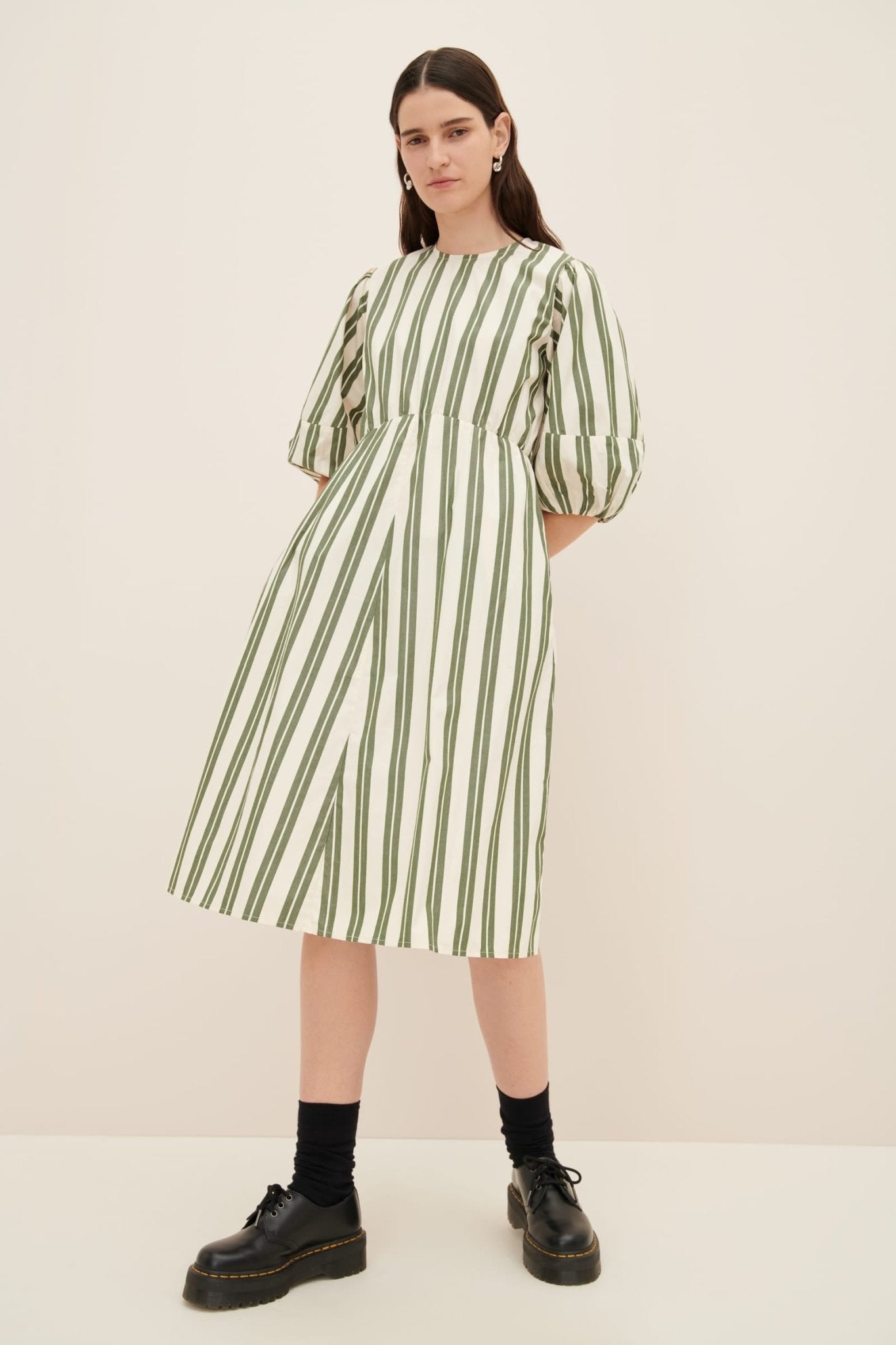 kowtow | Joan Dress | Forest Stripe | Palm Boutique