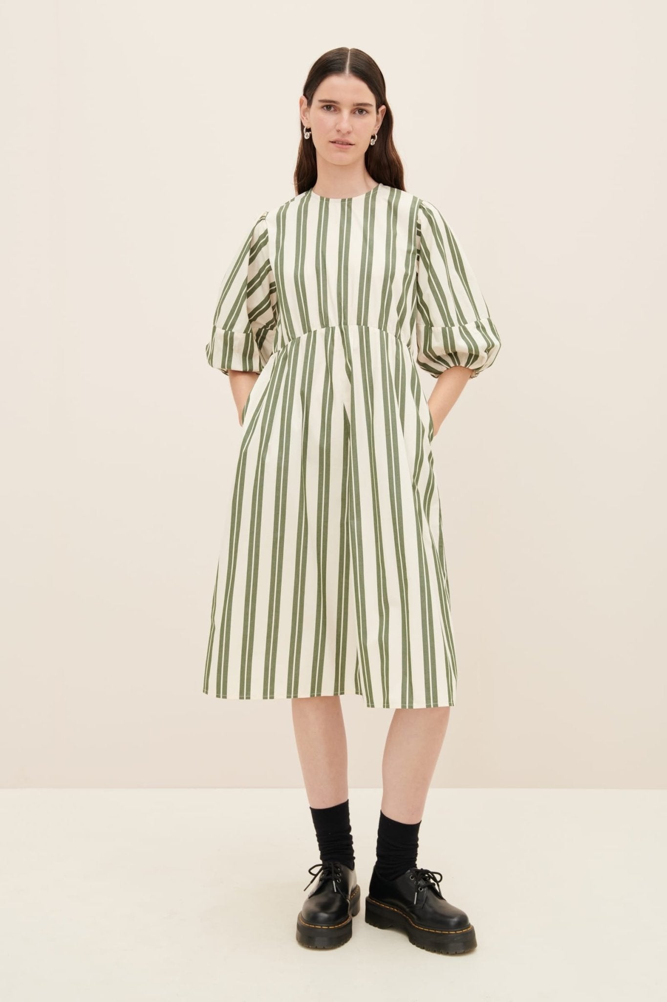 kowtow | Joan Dress | Forest Stripe | Palm Boutique