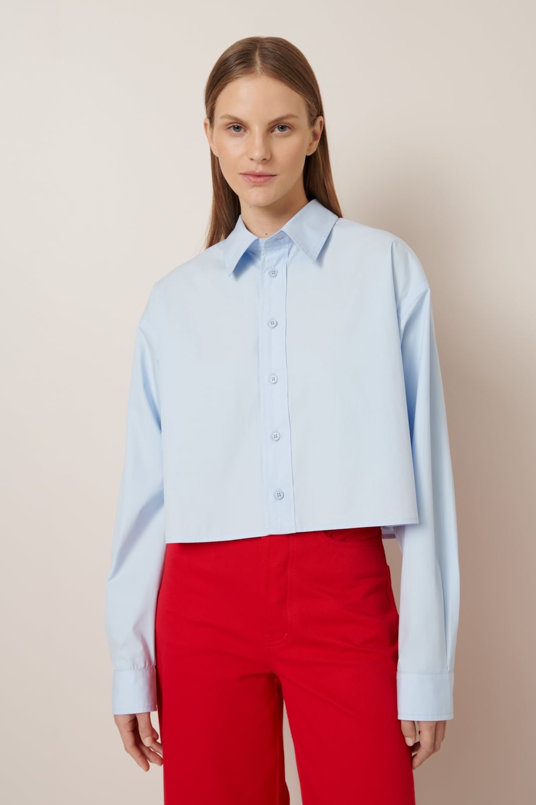 kowtow | Lauren Shirt | Sky Blue | Palm Boutique