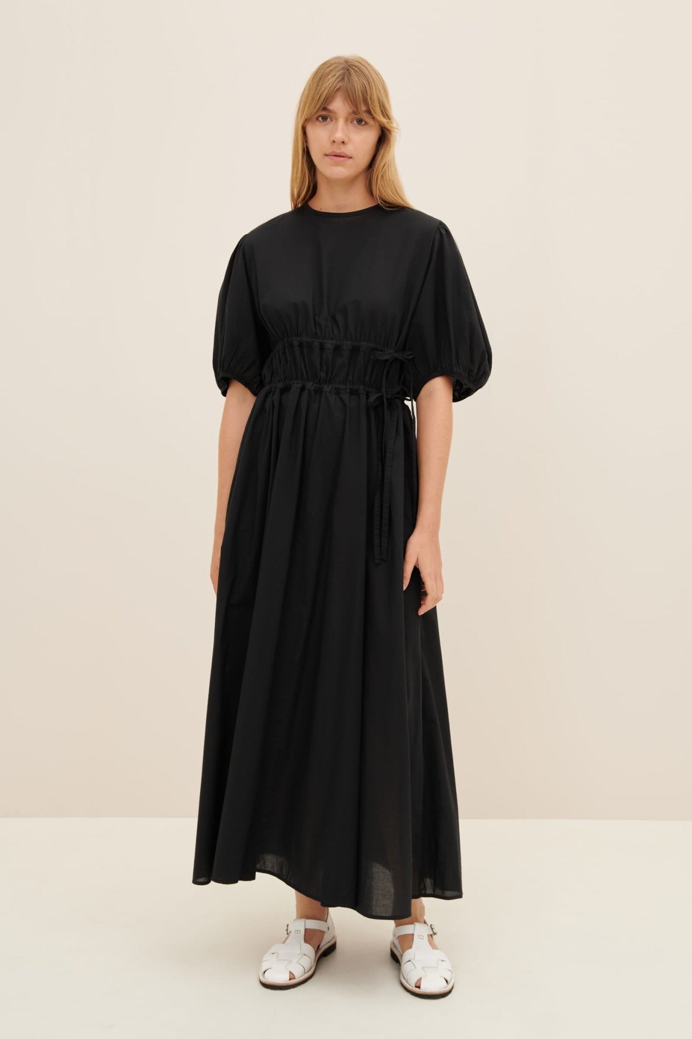 kowtow | Long Celeste Dress | Black Cotton | Palm Boutique