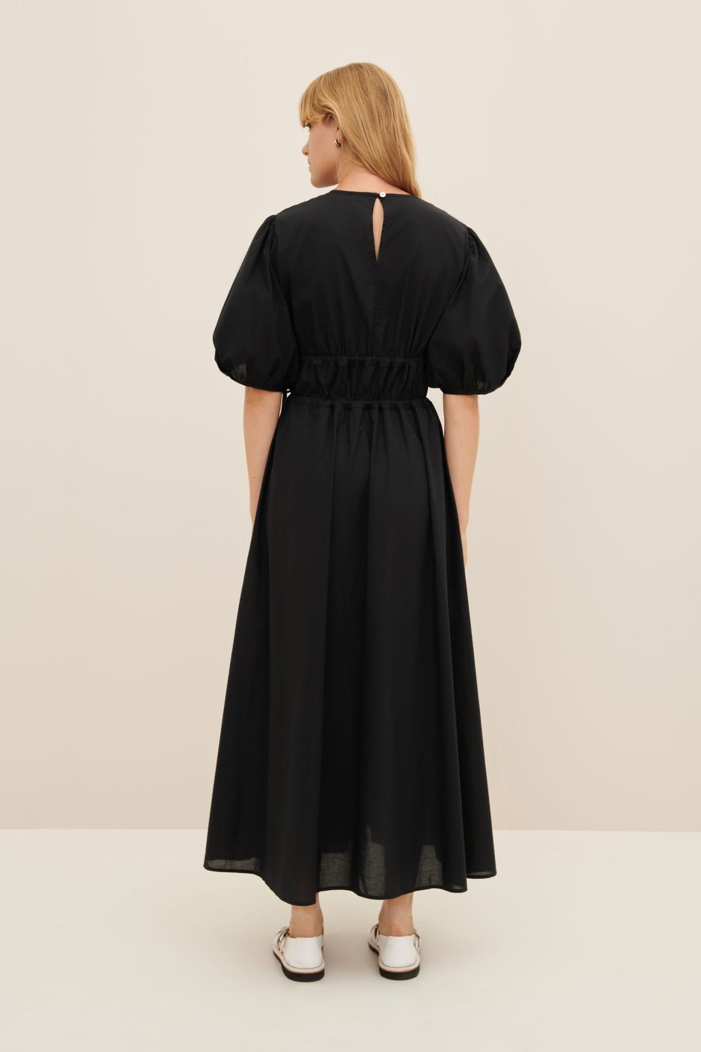 kowtow | Long Celeste Dress | Black Cotton | Palm Boutique