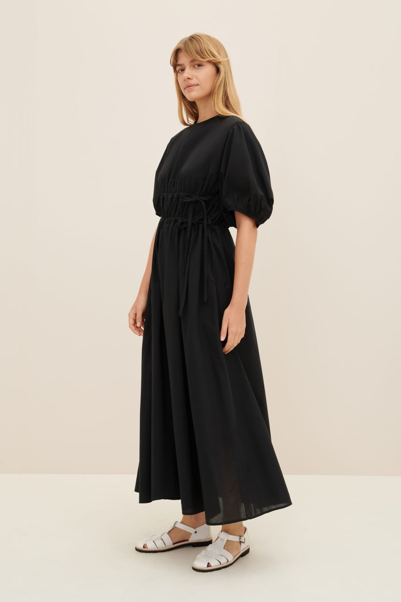 kowtow | Long Celeste Dress | Black Cotton | Palm Boutique