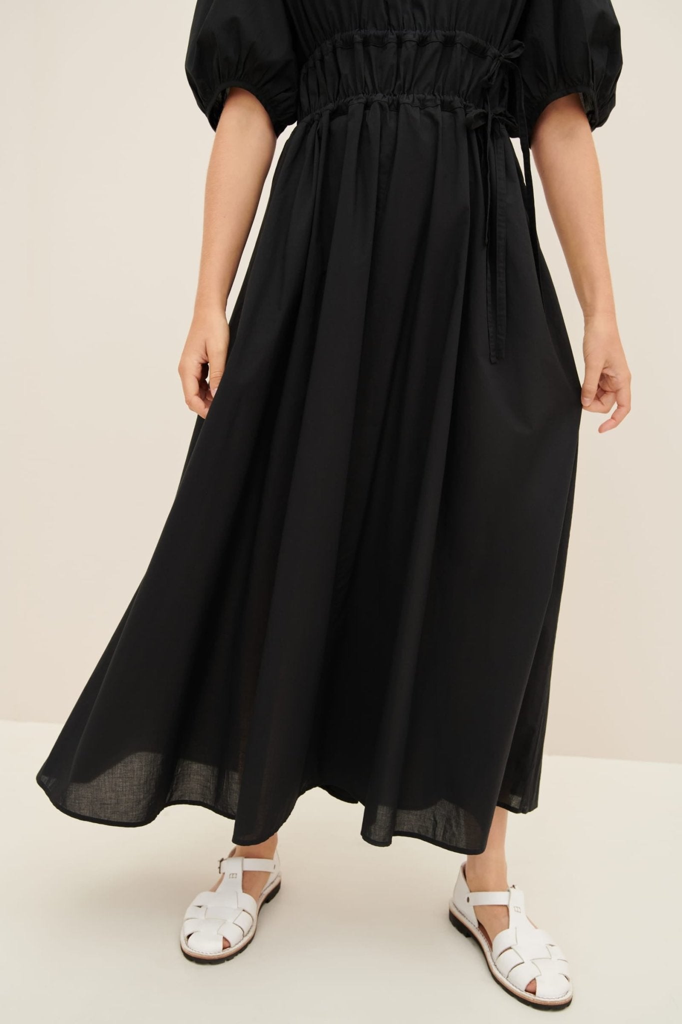 kowtow | Long Celeste Dress | Black Cotton | Palm Boutique