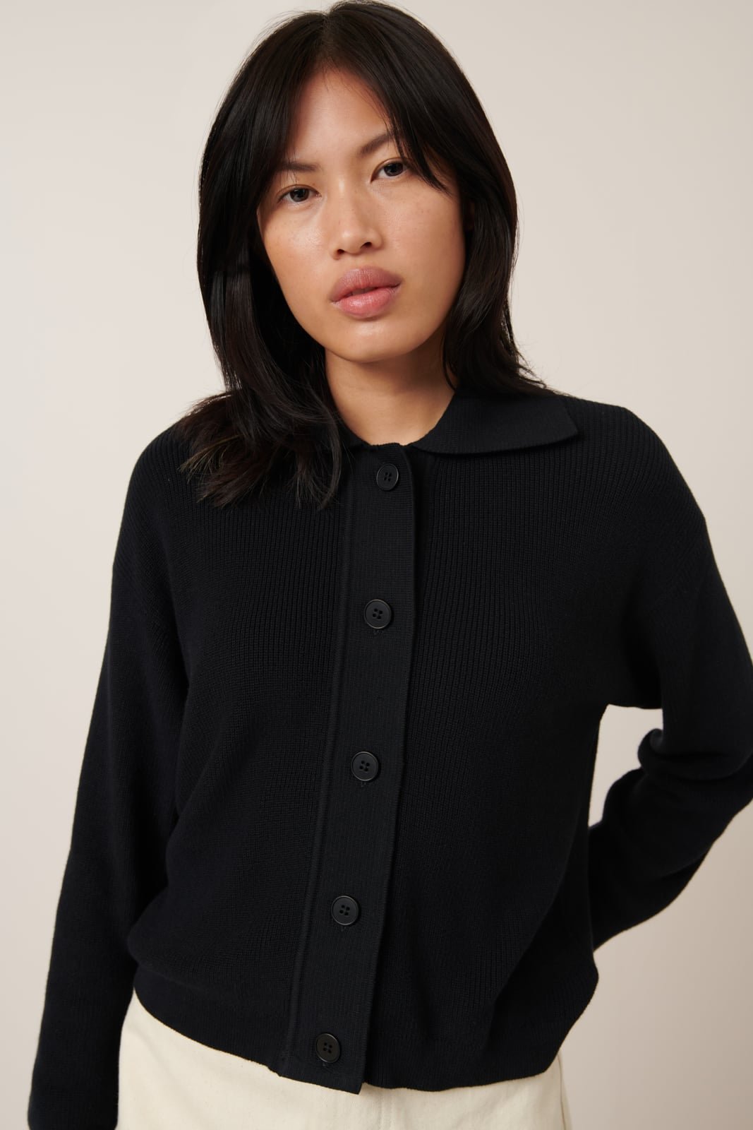 kowtow | Merel Cardigan | Black | Palm Boutique