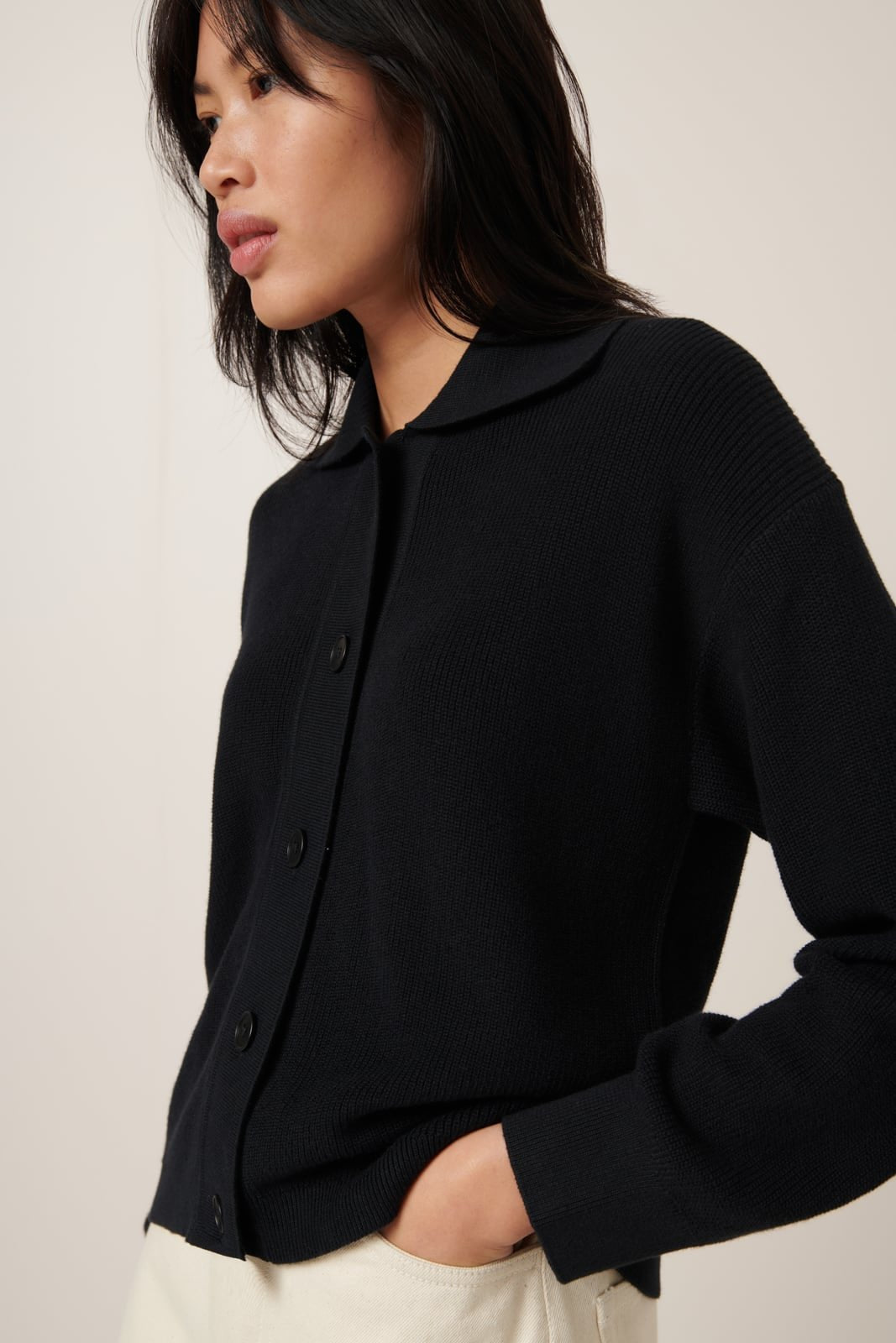 kowtow | Merel Cardigan | Black | Palm Boutique