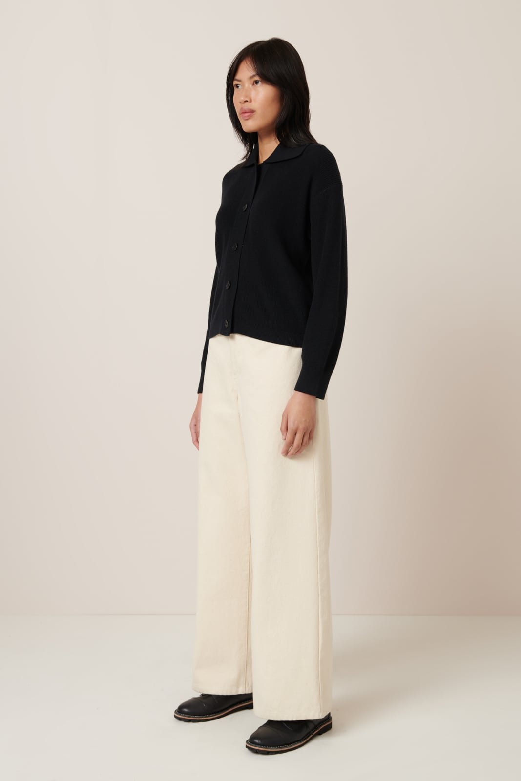 kowtow | Merel Cardigan | Black | Palm Boutique