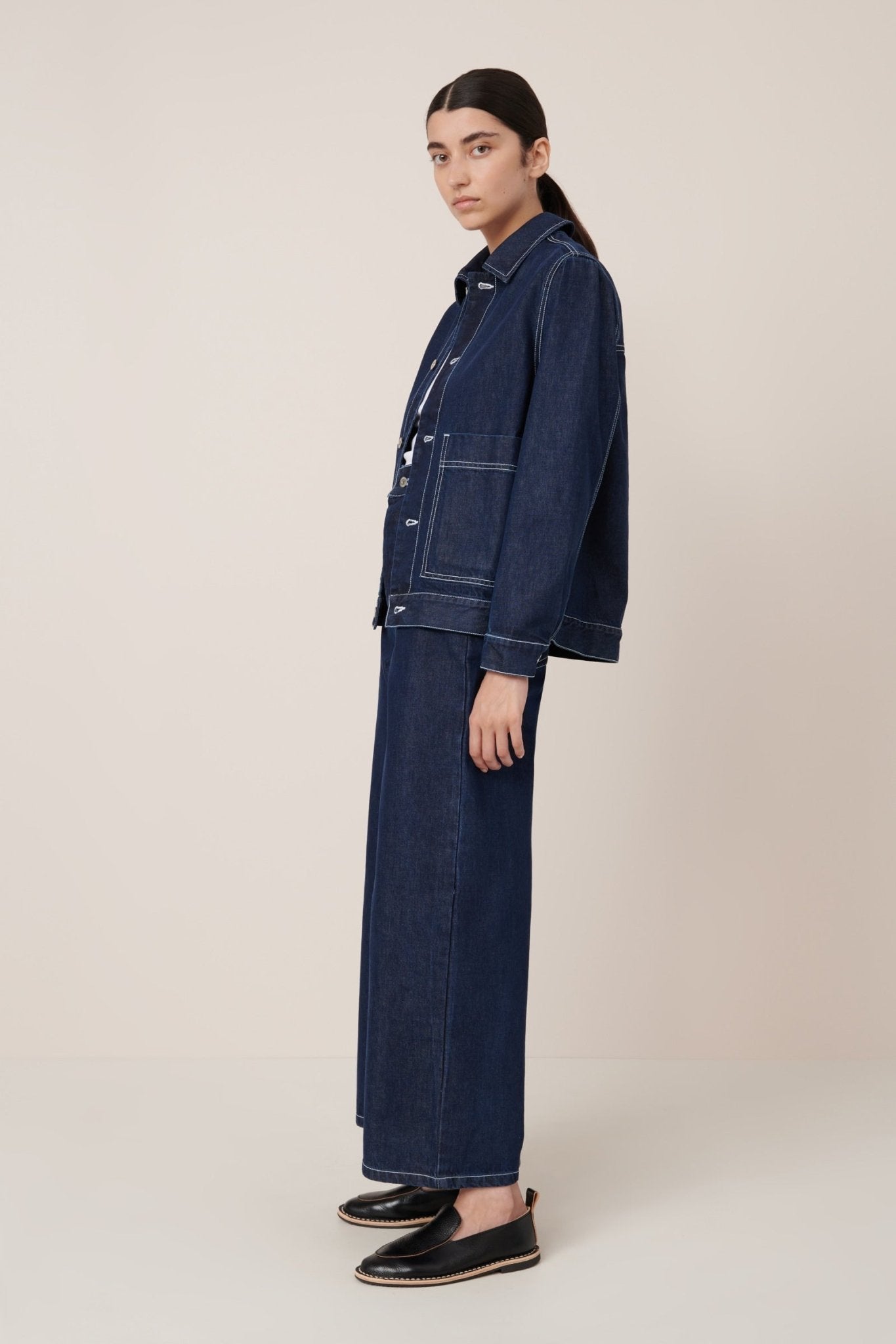 kowtow | Worker Jacket | Indigo | Palm Boutique