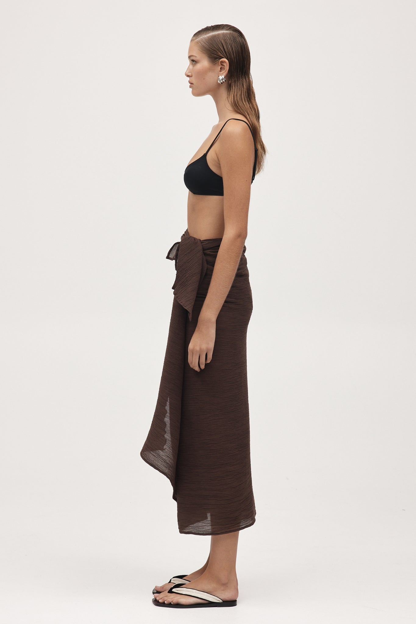 Marle | Hattie Sarong | Chocolate | Palm Boutique