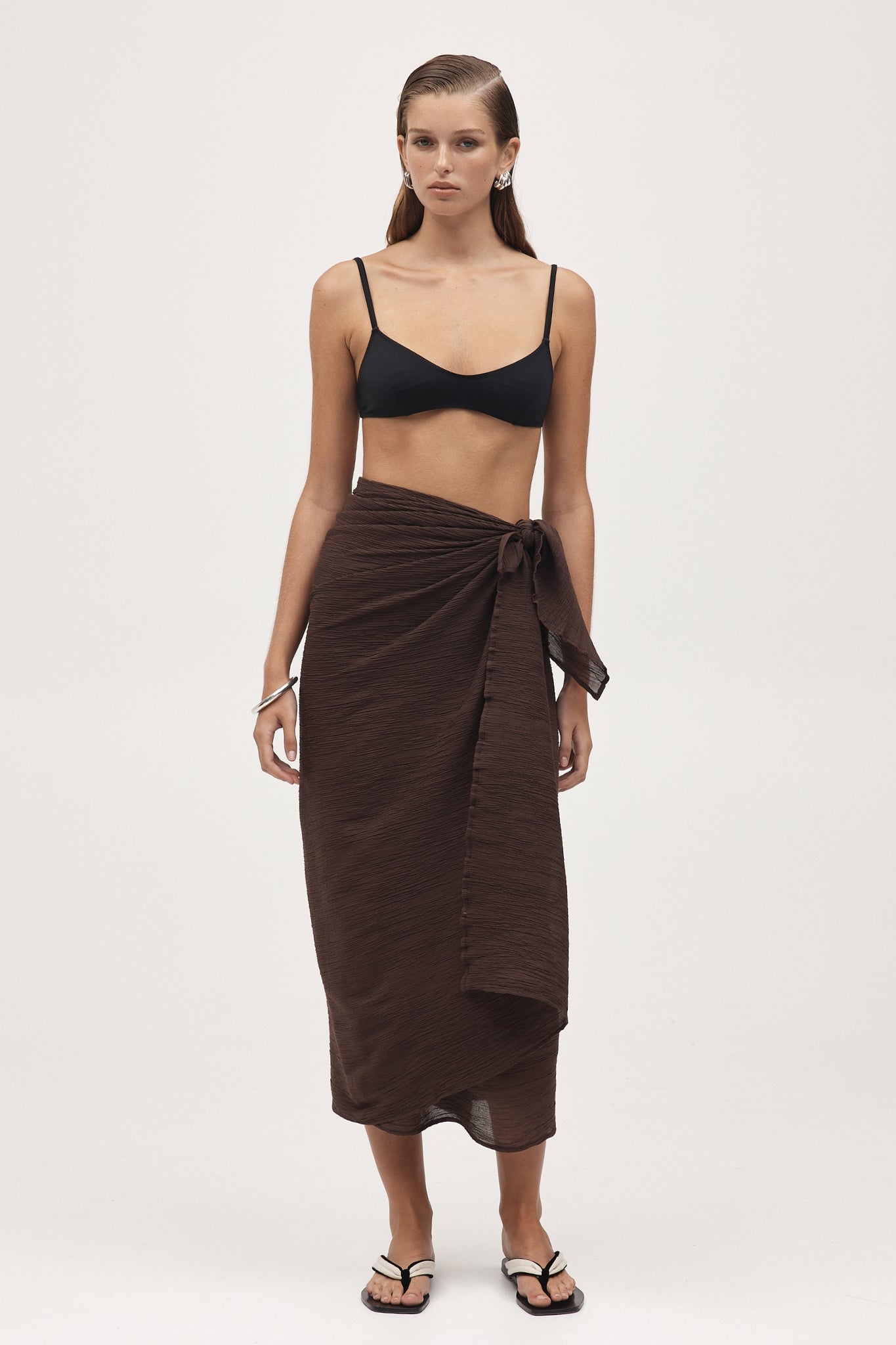 Marle | Hattie Sarong | Chocolate | Palm Boutique