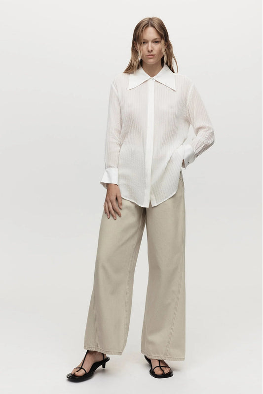 Marle | Nere Shirt | Ivory 100% Silk | Palm Boutique