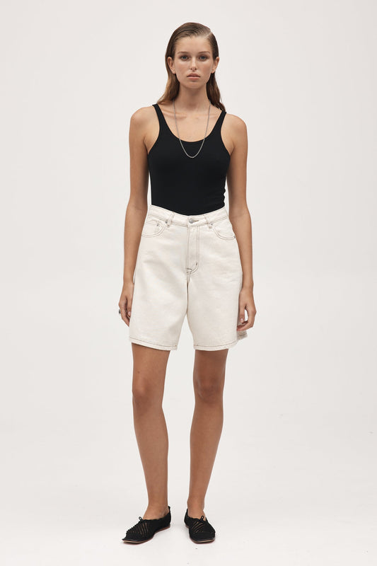 Marle | Relaxed Jean Short | Ecru | Palm Boutique