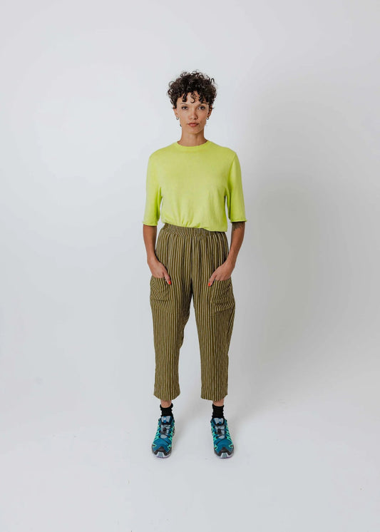 New Lands | Super Trouser | Moss Stripe | Palm Boutique