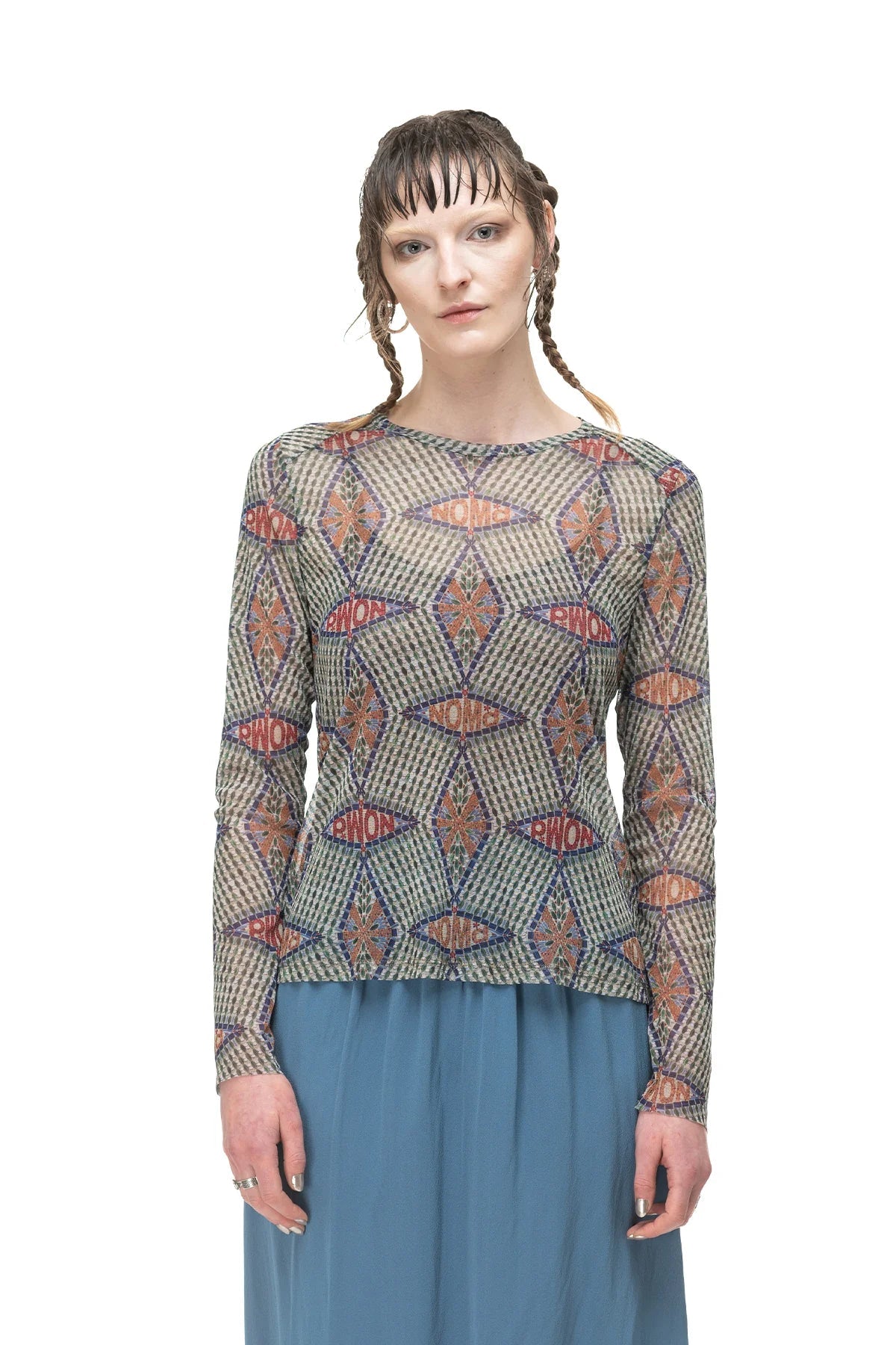 NOM*d | Standard Long Sleeve Mesh | Many Beads Print | Palm Boutique