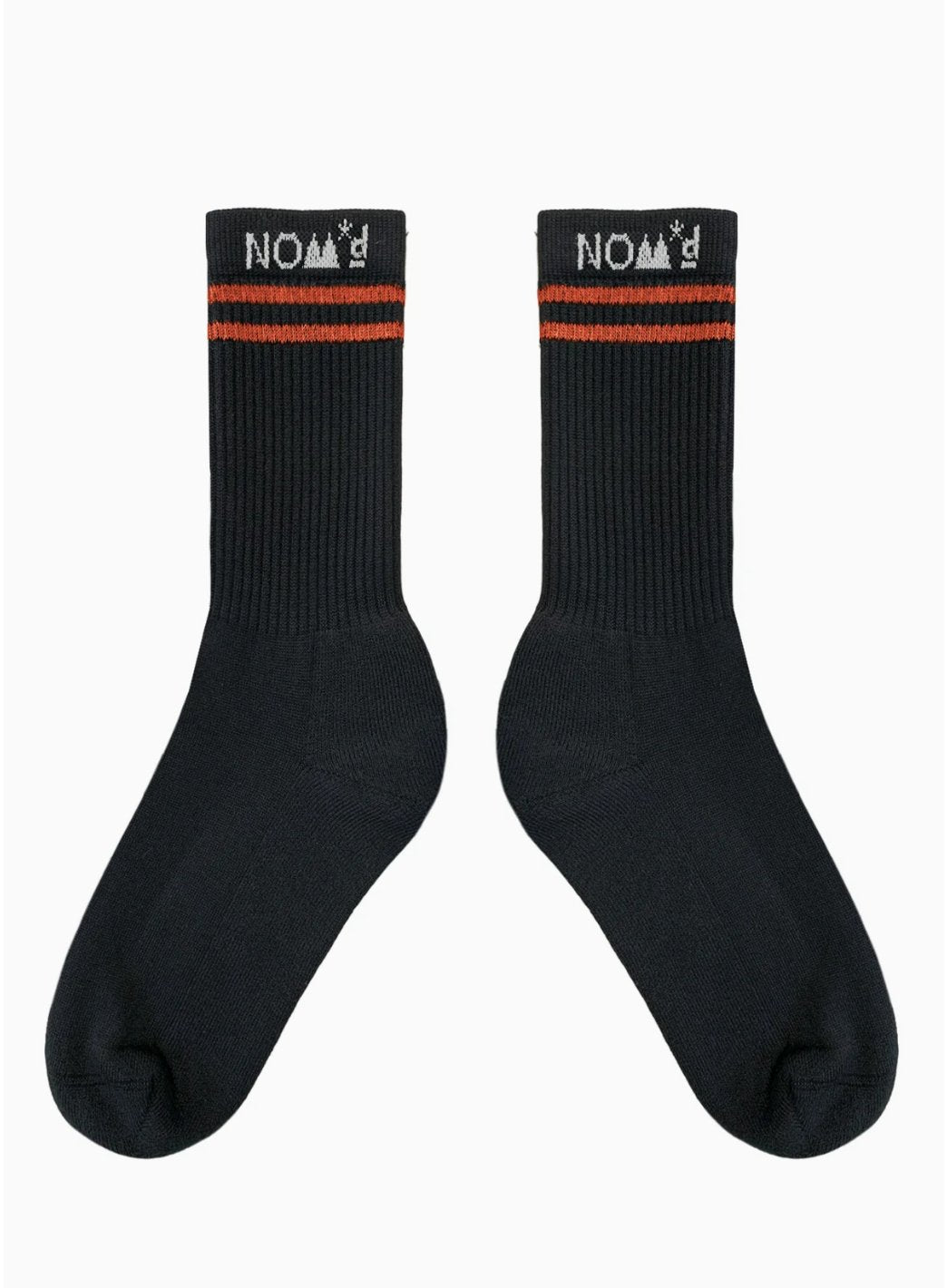 NOM*d | Stripe Socks | Black/Orange | Palm Boutique