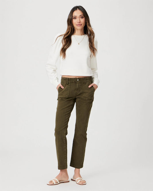 Paige | Mayslie Straight Ankle | Vintage Olive | Palm Boutique