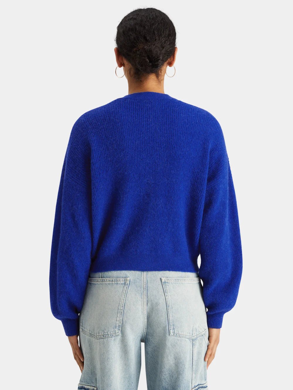 Scotch & Soda | Fuzzy Relaxed Cardigan | Electric Blue | Palm Boutique