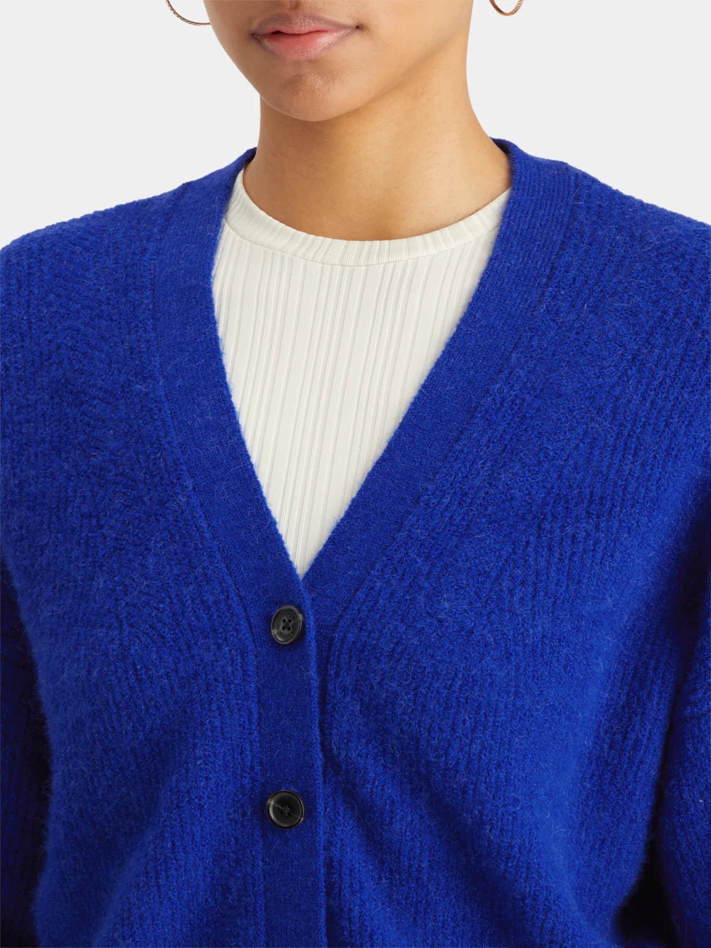 Scotch & Soda | Fuzzy Relaxed Cardigan | Electric Blue | Palm Boutique