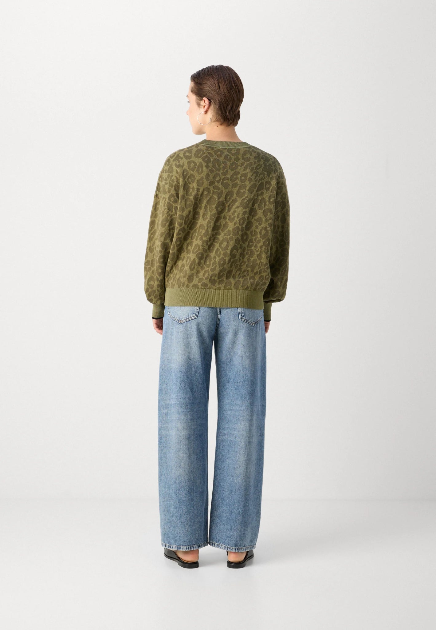 Scotch & Soda | Jacquard Relaxed Pullover | Military | Palm Boutique