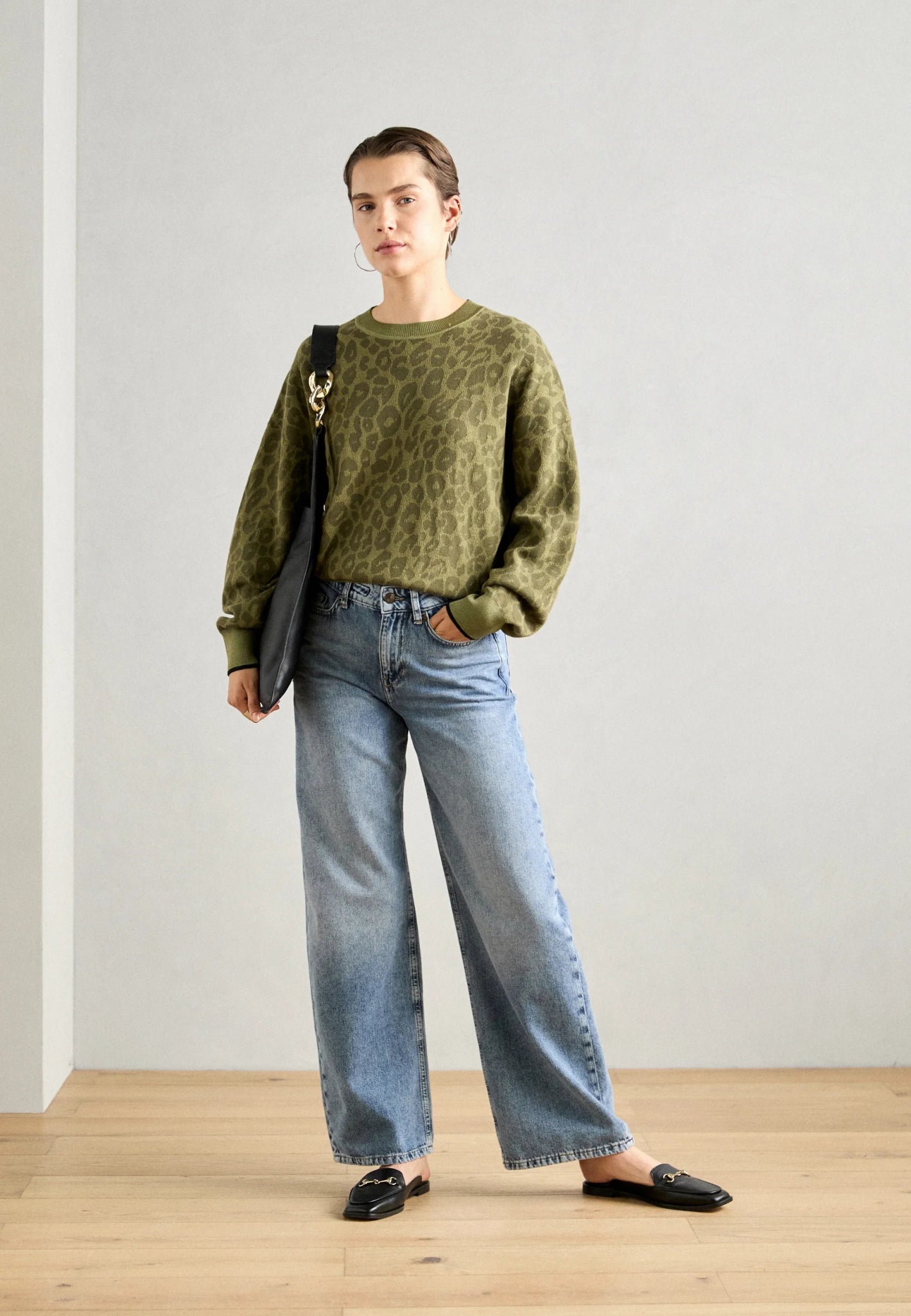 Scotch & Soda | Jacquard Relaxed Pullover | Military | Palm Boutique