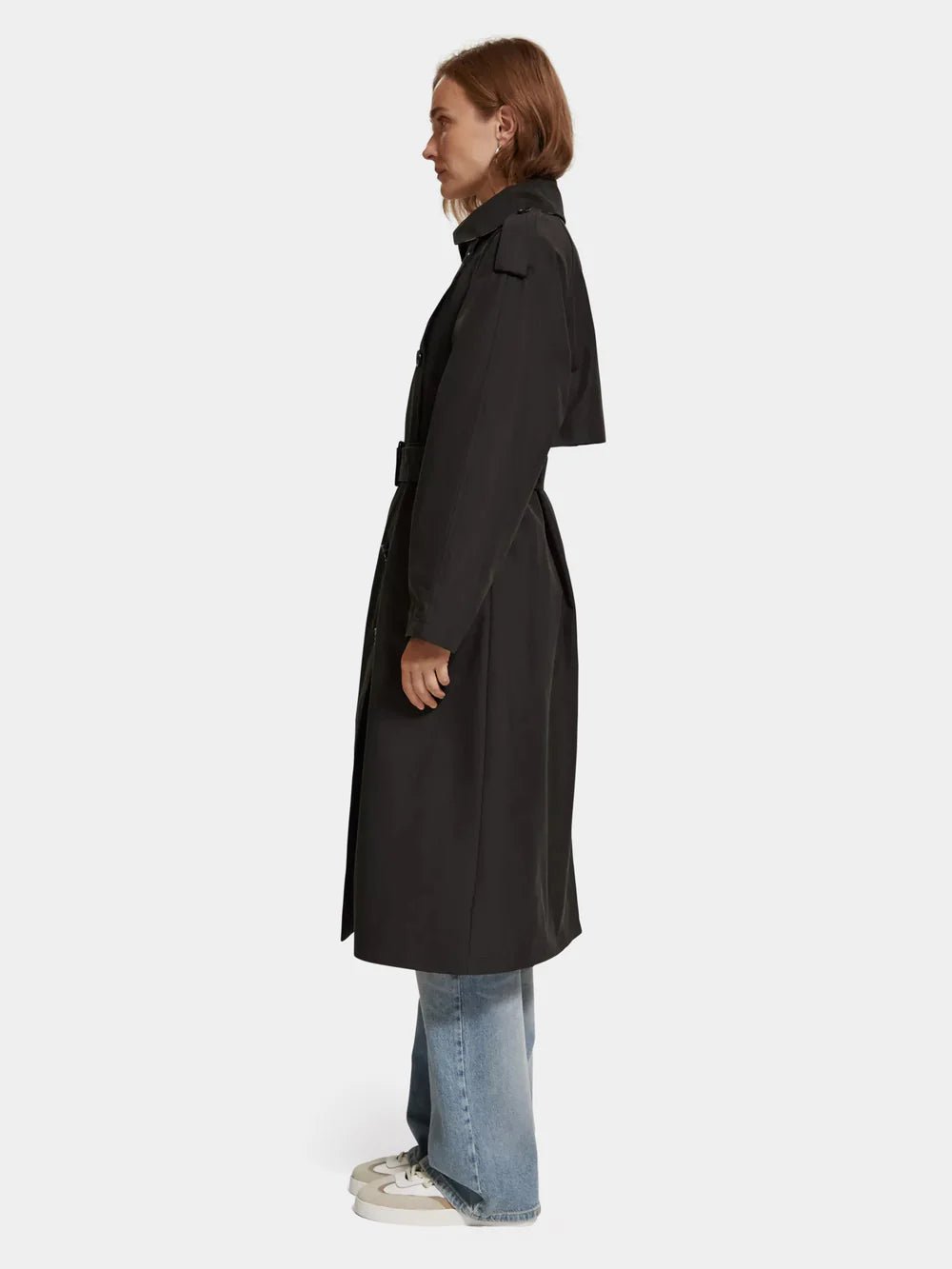 Scotch & Soda | Oversized Belted Trench | Evening Black | Palm Boutique