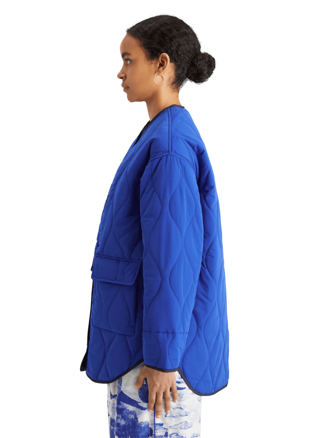 Scotch & Soda | Oversized Onion Quilt Liner Jacket | Electric Blue | Palm Boutique