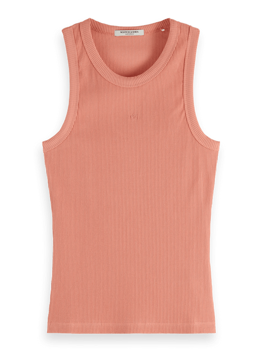 Scotch & Soda | Racer Rib Tank | Clay Pink | Palm Boutique